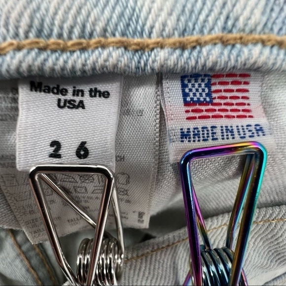 American Apparel Cuffed Hem Denim Jean Shorts Size 26 Women’s - Picture 4 of 7